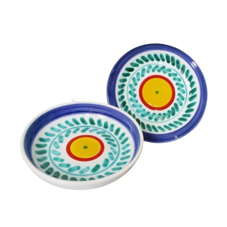 Piatti tondi artigianali ceramica siciliana Selinunte De Simone Piatti tondi artigianali ceramica siciliana Selinunte De Simone